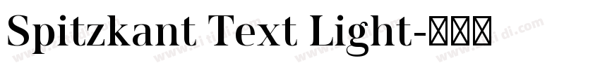 Spitzkant Text Light字体转换